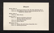 Commencement Program Card 1920